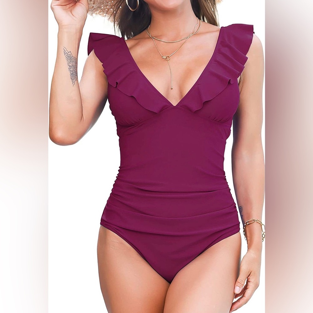 Annbon one piece Vneck swimsuit